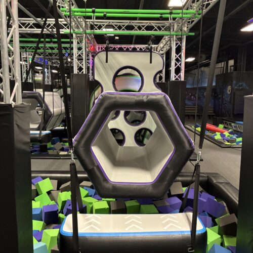 ninja obstacle course at Elevate Trampoline Park in Goodyear, AZ