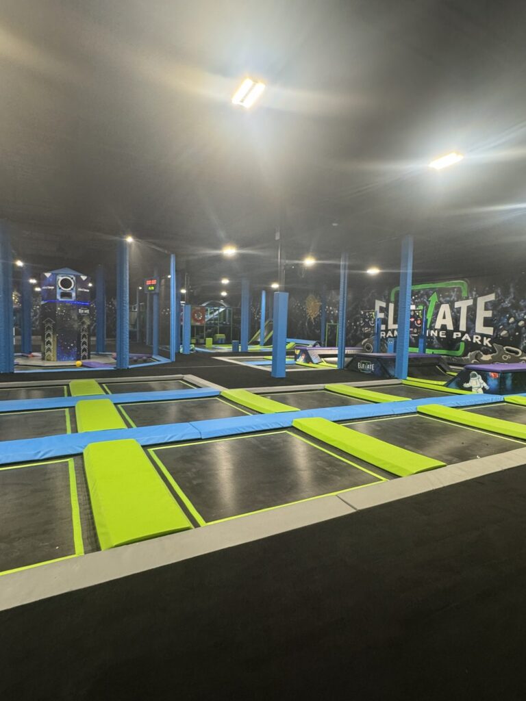 Main Trampoline Court at Elevate Trampoline park