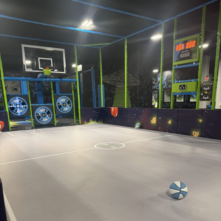 sport court airtrack - Half Court Basketball on safe surface